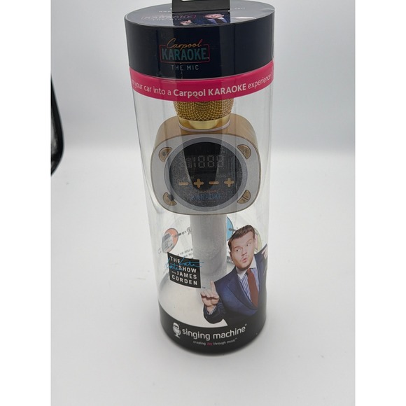 Singing Machine Other - Carpool Karaoke The Mic Singing Machine Bluetooth Wireless Car Mic CPK545 Gold